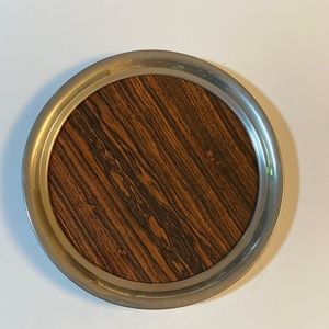 Pewter and Formica serving tray